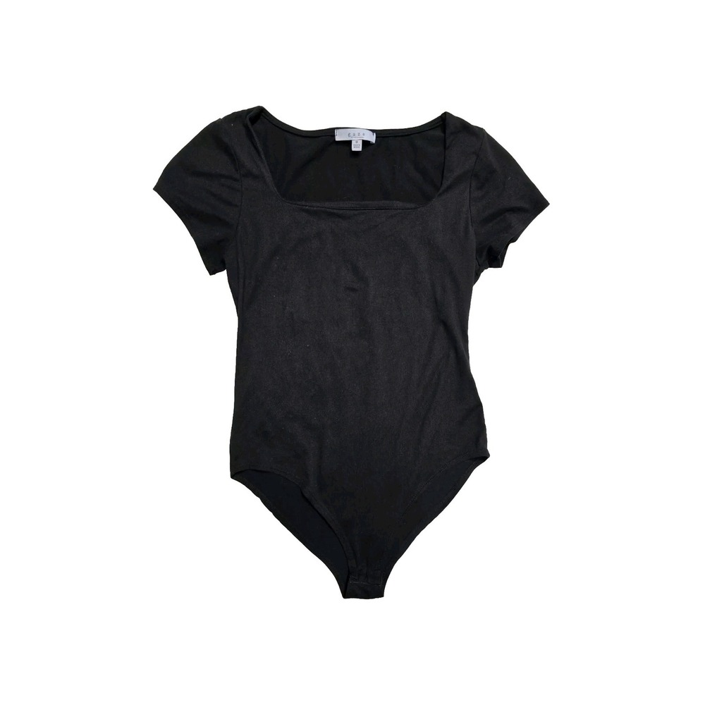 Gaze Bodysuit Women's Medium Black Sleeveless‎ One Piece Tank Top Shirt